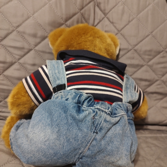 Vintage Build A Bear Plush Light Brown Bear Brown Nose Stuffed Animal 1990s 15" - Picture 12 of 12